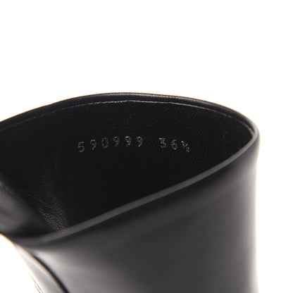 Balenciaga Shiny Sheepskin Oval 90mm Mule Pump 36.5 Black White 8 of 11