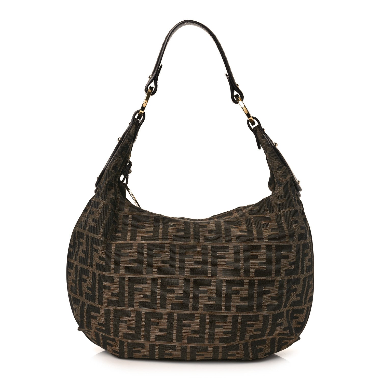 Fendi Zucca Small Chef Chain Hobo Tobacco 1 of 8