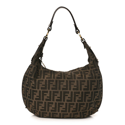 Fendi Zucca Small Chef Chain Hobo Tobacco 1 of 8