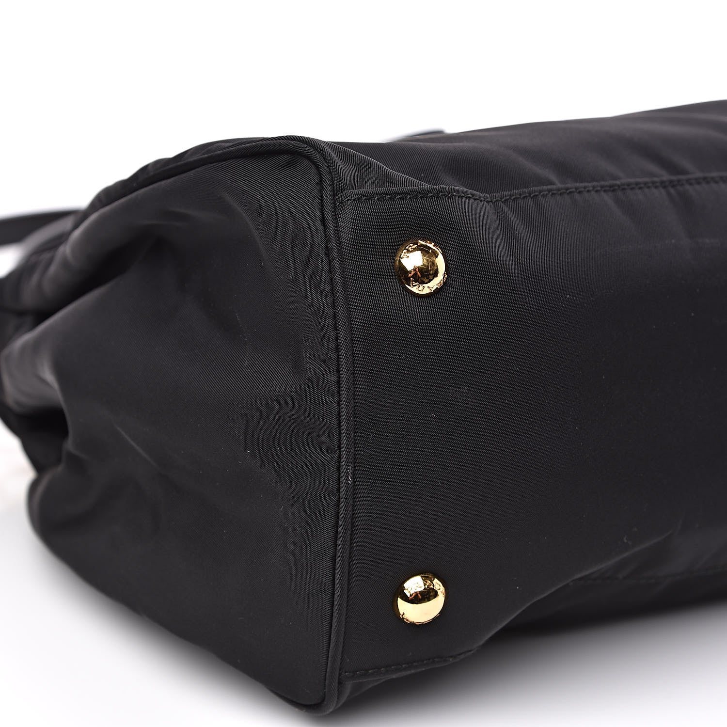 Prada Tessuto Nylon Saffiano Shopping Satchel Black 8 of 9
