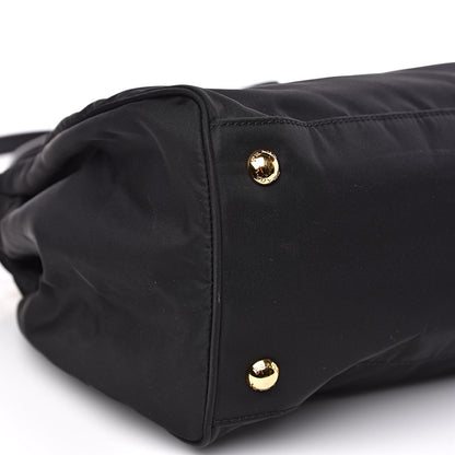 Prada Tessuto Nylon Saffiano Shopping Satchel Black 8 of 9