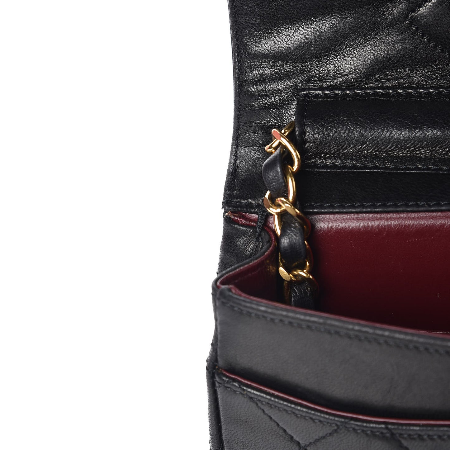 Lambskin Quilted Mini Flap Black