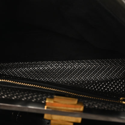 Fendi Patent Large Peekaboo Iconic Satchel Green 5 of 9