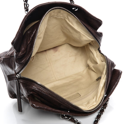 Chanel Calfskin Large Diamond Stitch Tote Brown 5 of 16