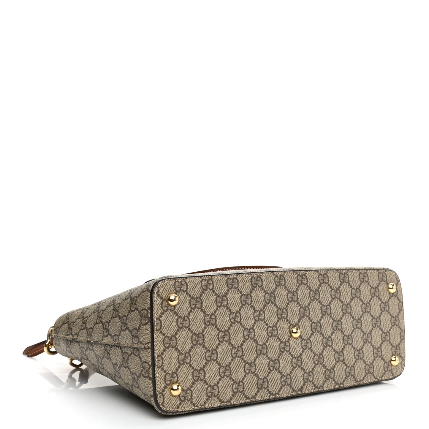 GG Supreme Monogram Small Zip Top Tote Beige Tuscany