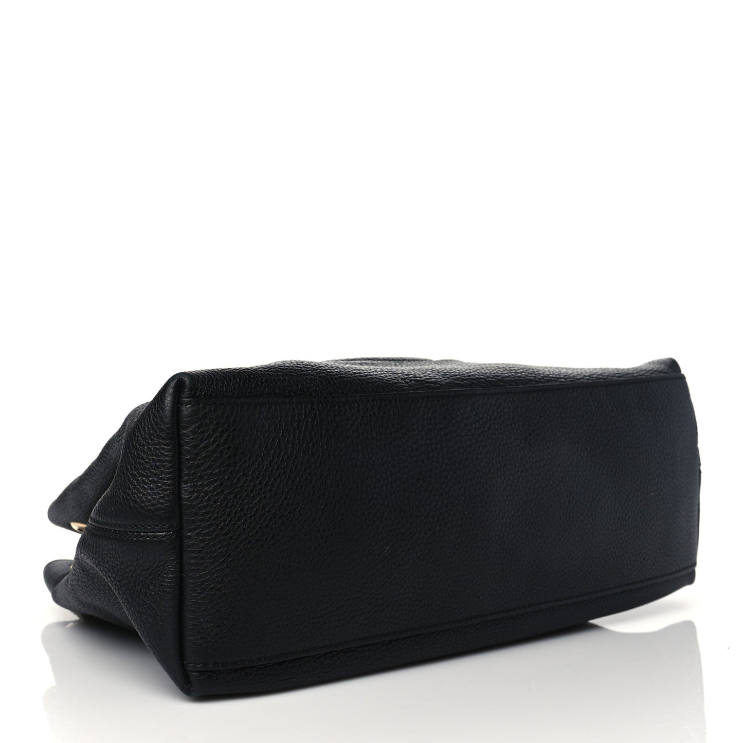 Pebbled Calfskin Medium Soho Chain Shoulder Bag Black