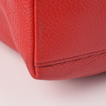 Gucci Pebbled Calfskin Medium Soho Chain Shoulder Bag Tabasco Red 9 of 11