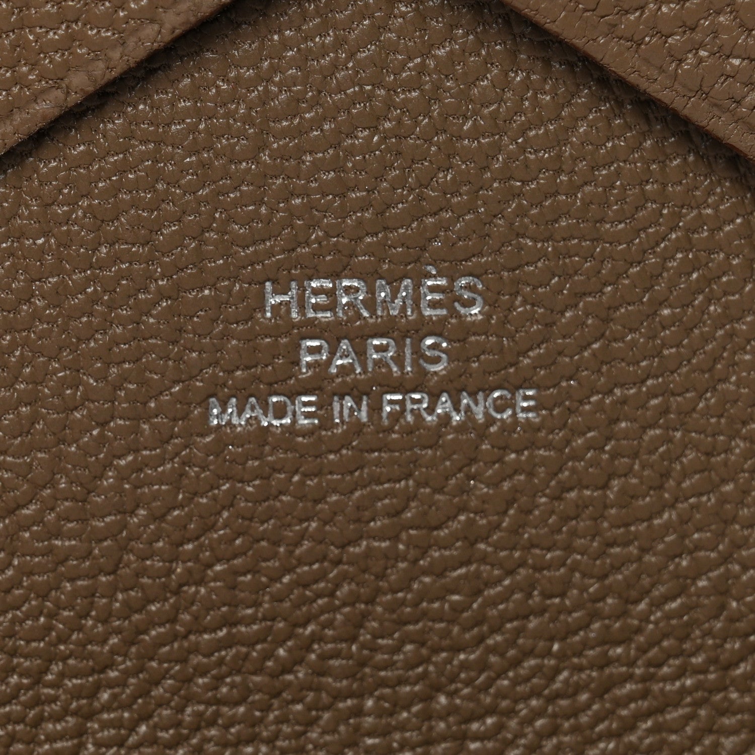 Hermes Chevre Mysore Calvi Duo Card Case Etoupe 6 of 9