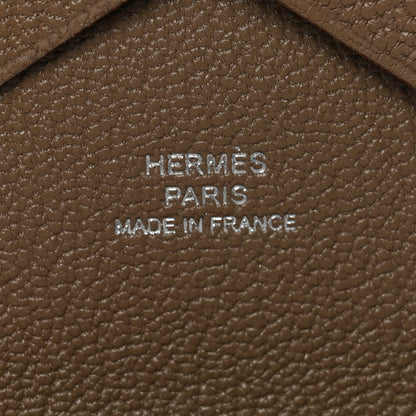 Hermes Chevre Mysore Calvi Duo Card Case Etoupe 6 of 9