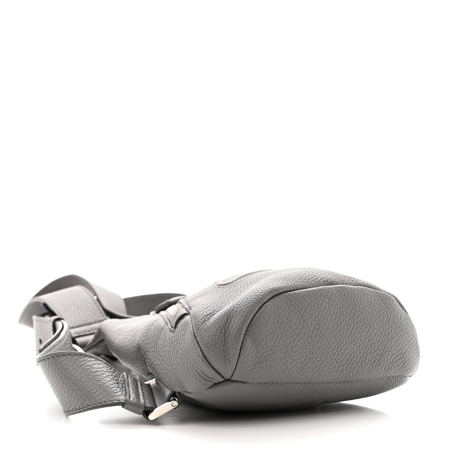 Prada Vitello Daino Logo Embossed Cross Sling Backpack Marmo 4 of 10