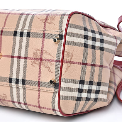 Burberry Haymarket Check Small Canterbury Tote Military Red 8 of 14