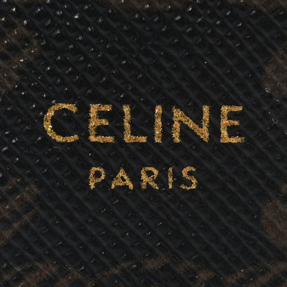 Celine Triomphe Canvas Lambskin Wallet On Strap Tan 6 of 11