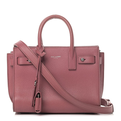 Saint Laurent Grained Calfskin Nano Supple Sac De Jour Dark Rose 1 of 10