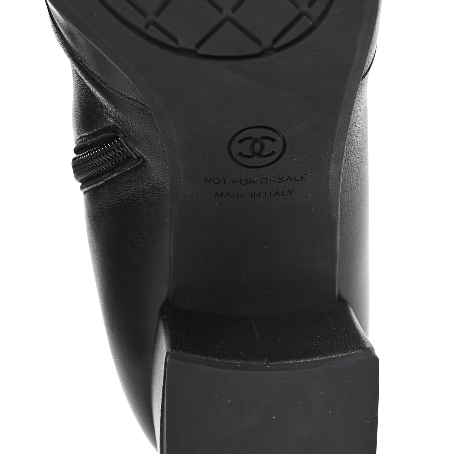 Chanel Stretch Lambskin Cap Toe CC Uniform Short Boots 41 Black 7 of 9