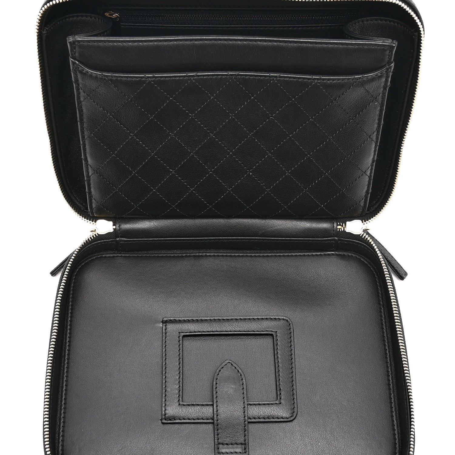 Chanel Caviar Quilted Large CC Filigree Vanity Case Black 7 of 12