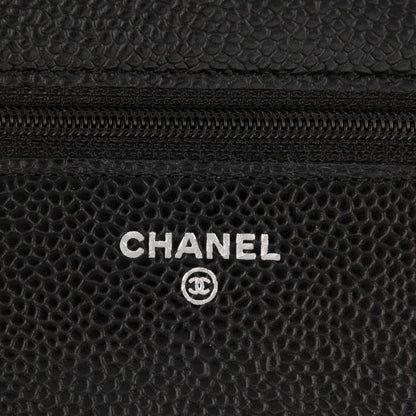 Chanel Caviar Quilted Wallet On Chain WOC Black 6 of 8