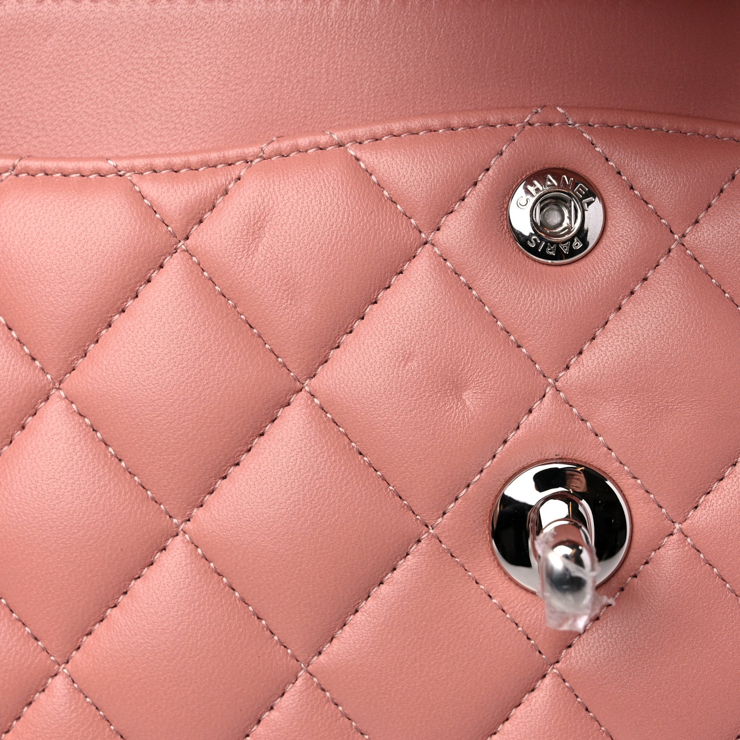 Lambskin Quilted Small Double Flap Dark Pink