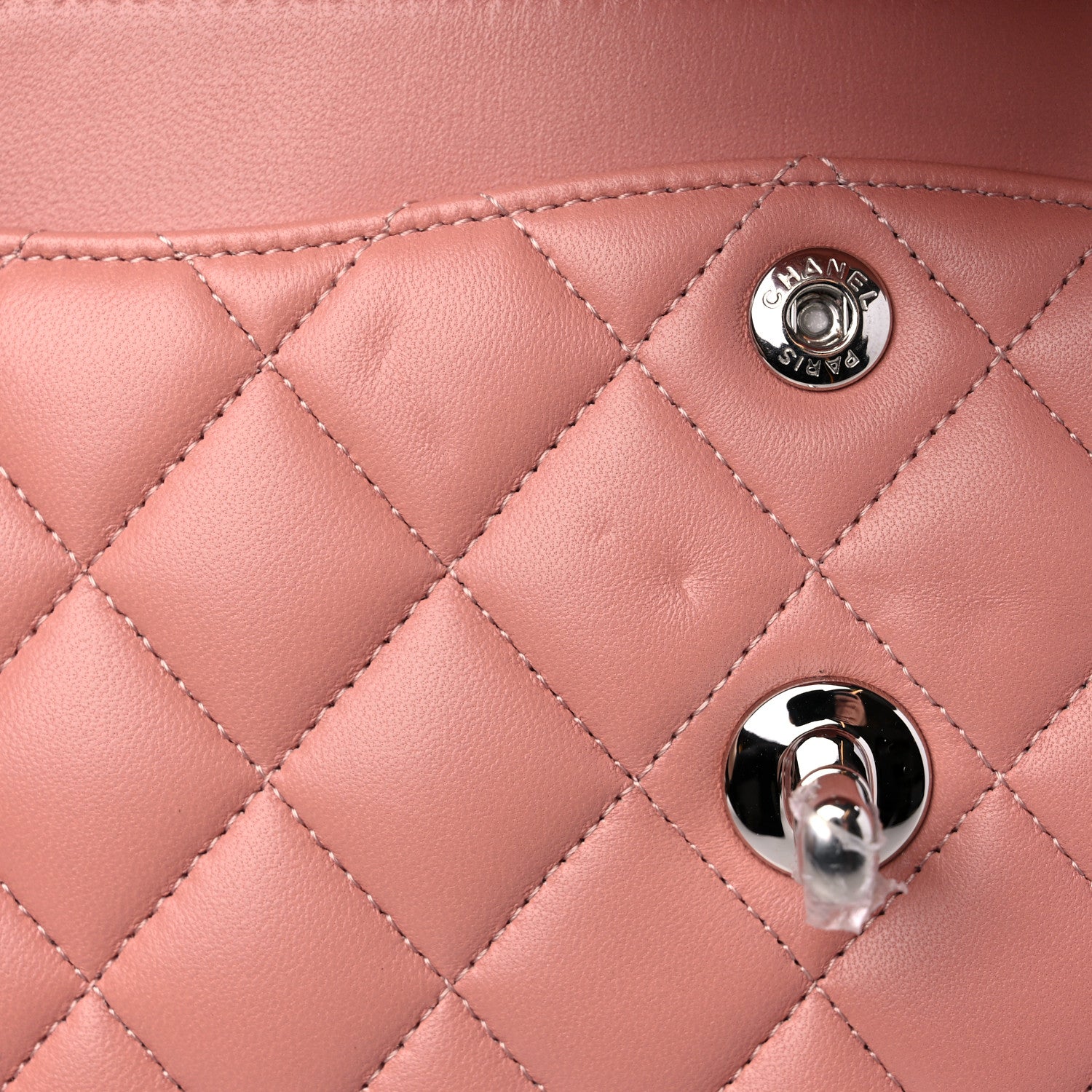 Chanel Lambskin Quilted Small Double Flap Dark Pink 10 of 10