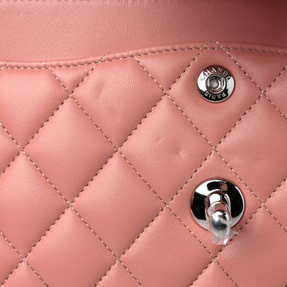 Chanel Lambskin Quilted Small Double Flap Dark Pink 10 of 10