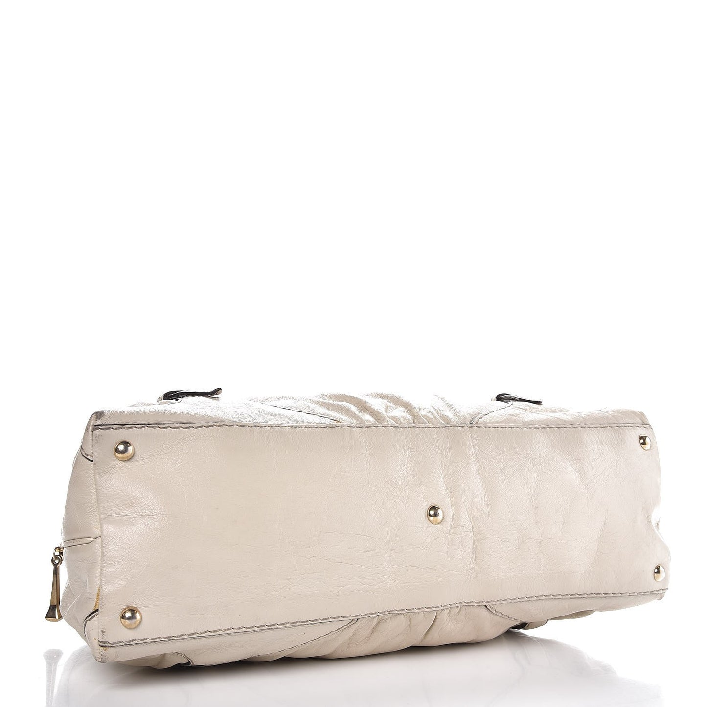 Calfskin Medium Horsebit Nail Boston Off White