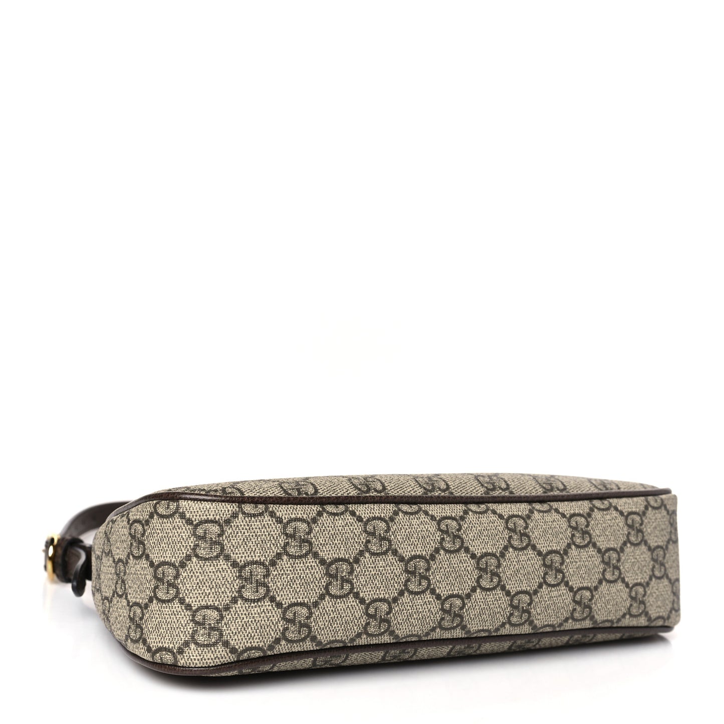 GG Supreme Monogram Textured Dollar Calfskin Small Ophidia Hobo Beige Ebony New Acero