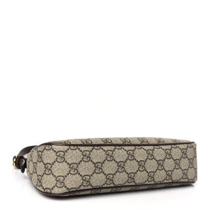 Gucci GG Supreme Monogram Textured Dollar Calfskin Small Ophidia Hobo Beige Ebony New Acero 4 of 10
