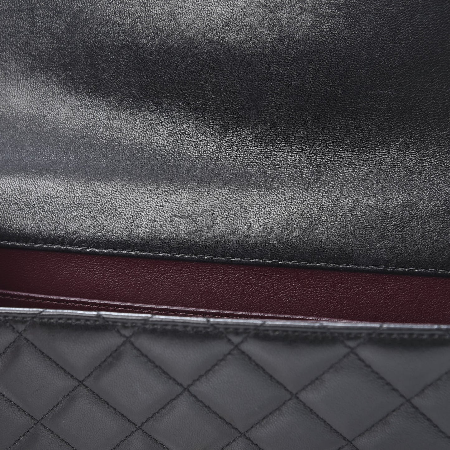 Lambskin Quilted Medium Crossing Times Flap Black