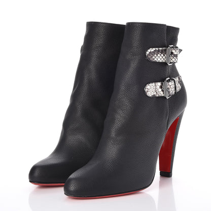 Christian Louboutin Calfskin Cavalitta 100 Ankle Boots 38.5 Black 3 of 8