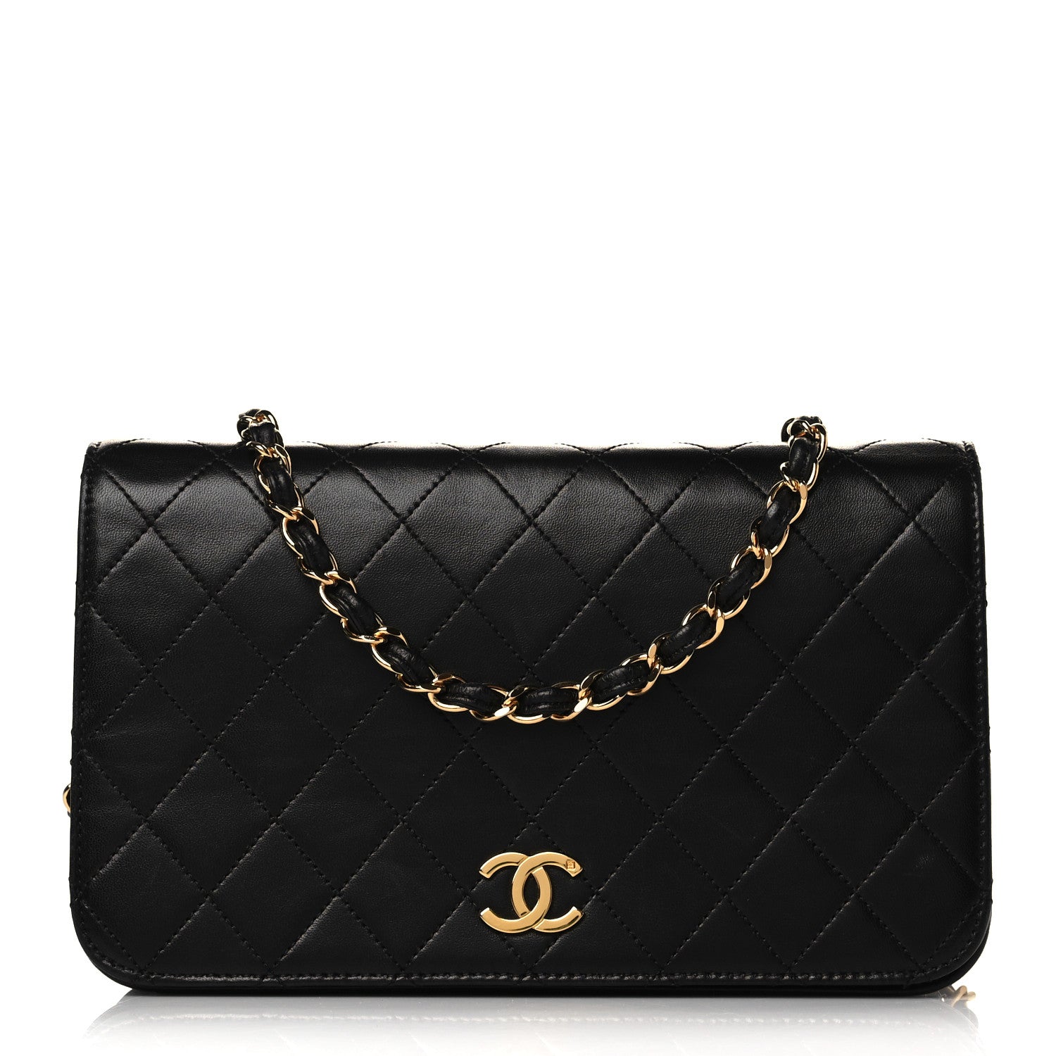 Chanel Lambskin Quilted Small Single Flap Black 1 of 10