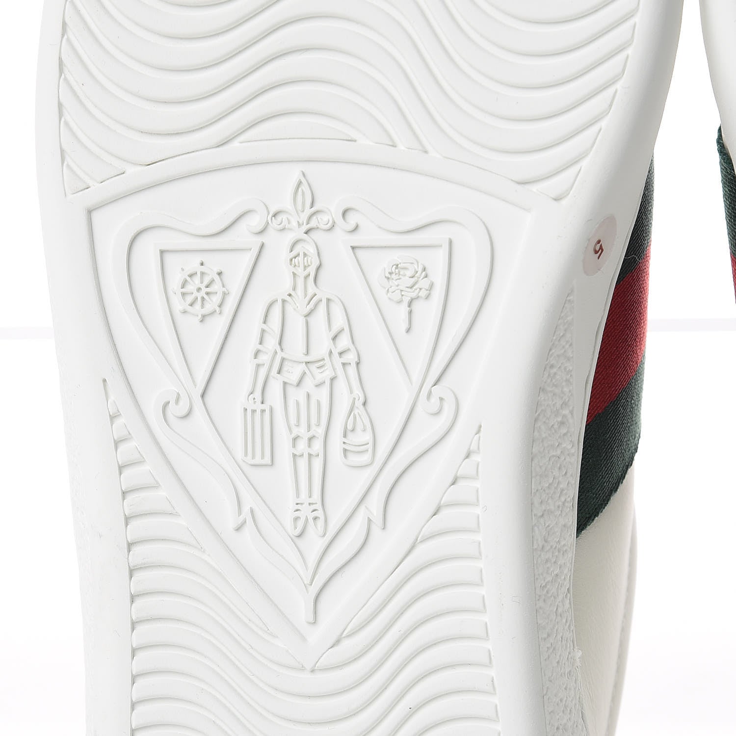 Gucci Calfskin Ayers Kingsnake Embroidered Mens Ace Sneakers 5 Green Red 6 of 9