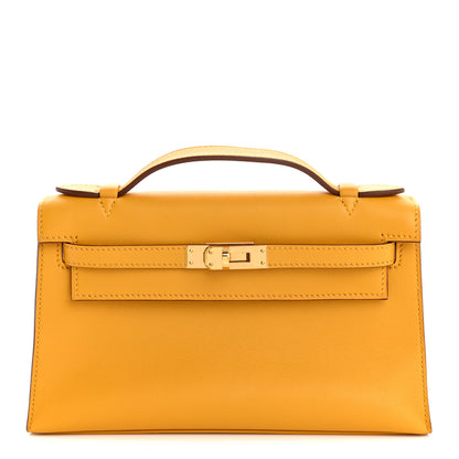 Hermes Swift Kelly Pochette Clutch Jaune Ambre 1 of 11