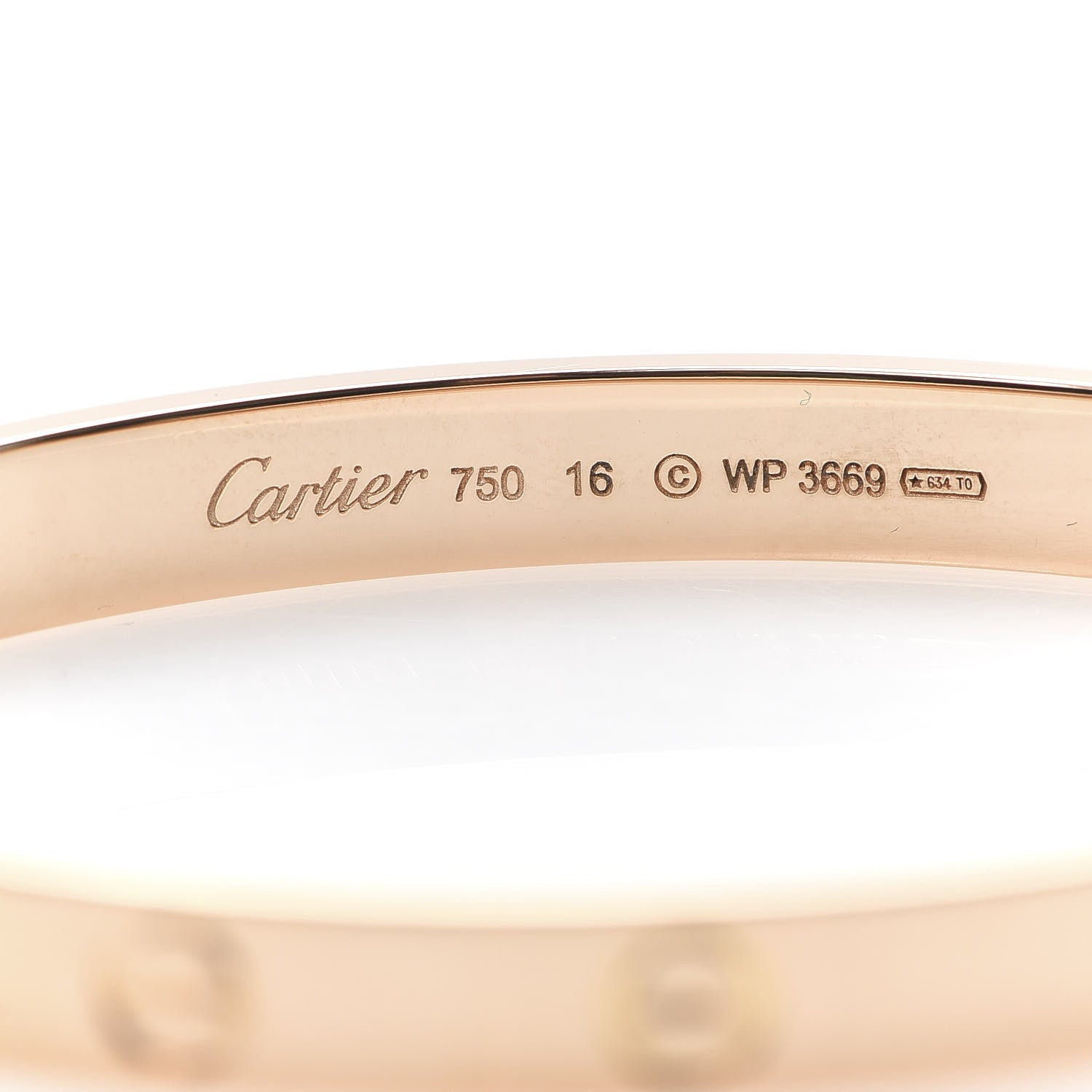 Cartier 18K Pink Gold LOVE Bracelet 16 5 of 7