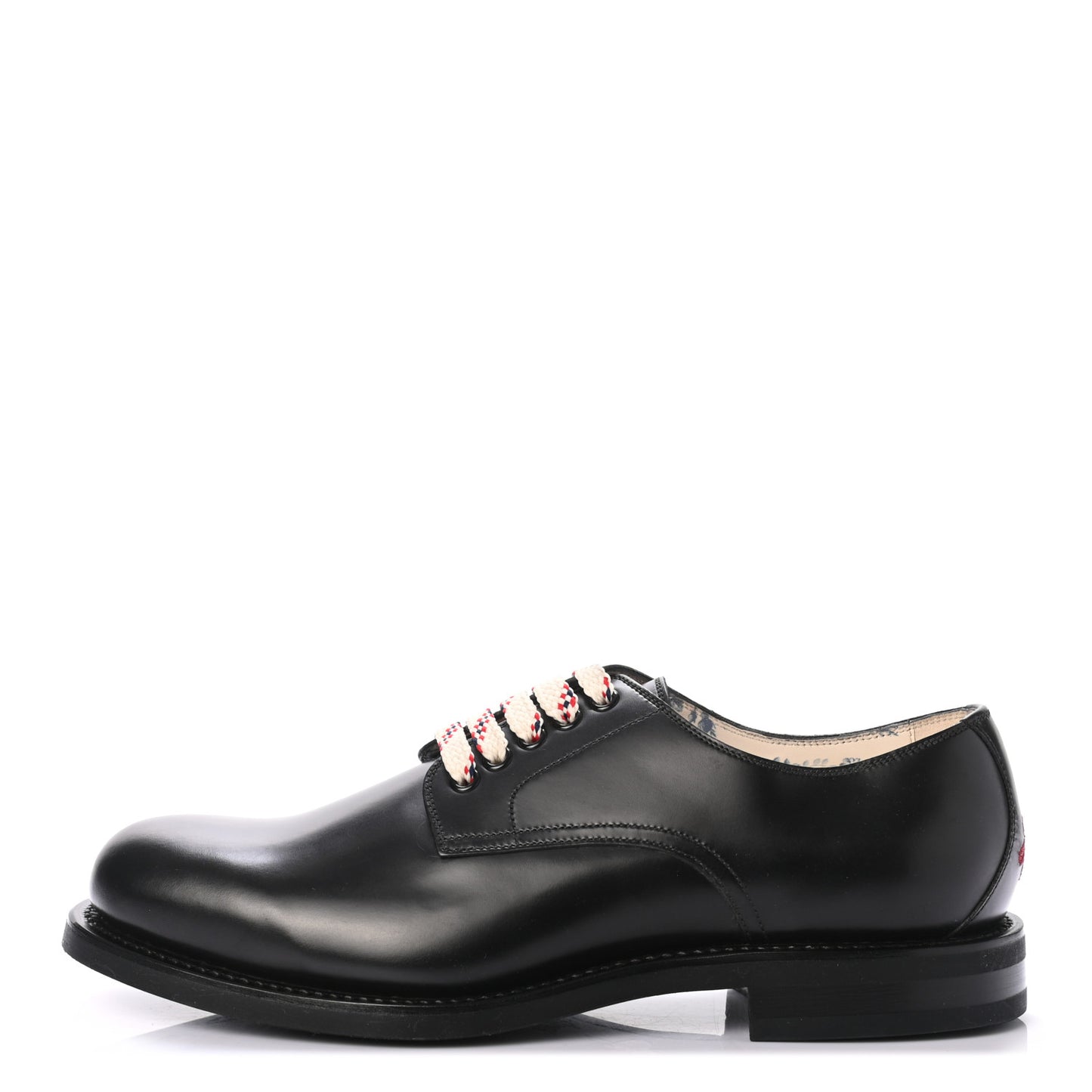 Calfskin Mens Lace Up Derby Loafers 7.5 Black