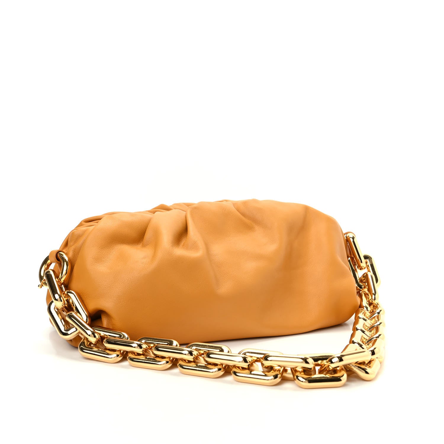 Bottega Veneta Calfskin The Pouch Chain Ocra 3 of 9