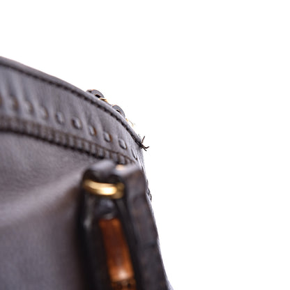 Gucci Calfskin Laidback Crafty Dome Satchel Dark Brown 14 of 14
