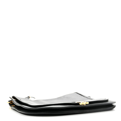 Celine Shiny Lambskin Soft Triomphe Besace Bag Black 4 of 13