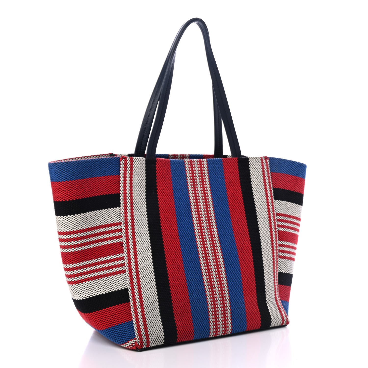 Celine Textile Striped Small Horizontal Cabas Phantom Navy Blue 2 of 4