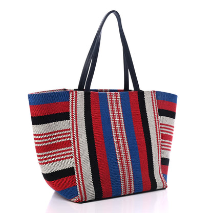 Celine Textile Striped Small Horizontal Cabas Phantom Navy Blue 2 of 4