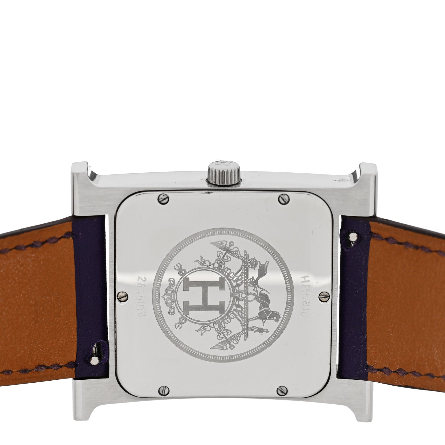 Hermes Stainless Steel Swift 30.5mm Heure H Hour Quartz Watch Iris 4 of 5