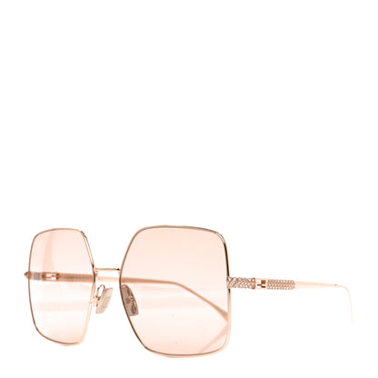 Fendi Metal Crystal Square Sunglasses FF 0439/S Rose Gold 1 of 7