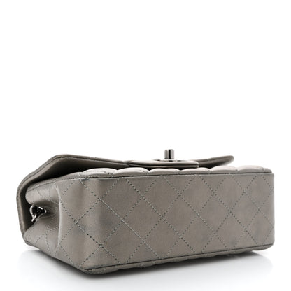 Chanel Metallic Lambskin Quilted Mini Rectangular Flap Ruthenium 4 of 11