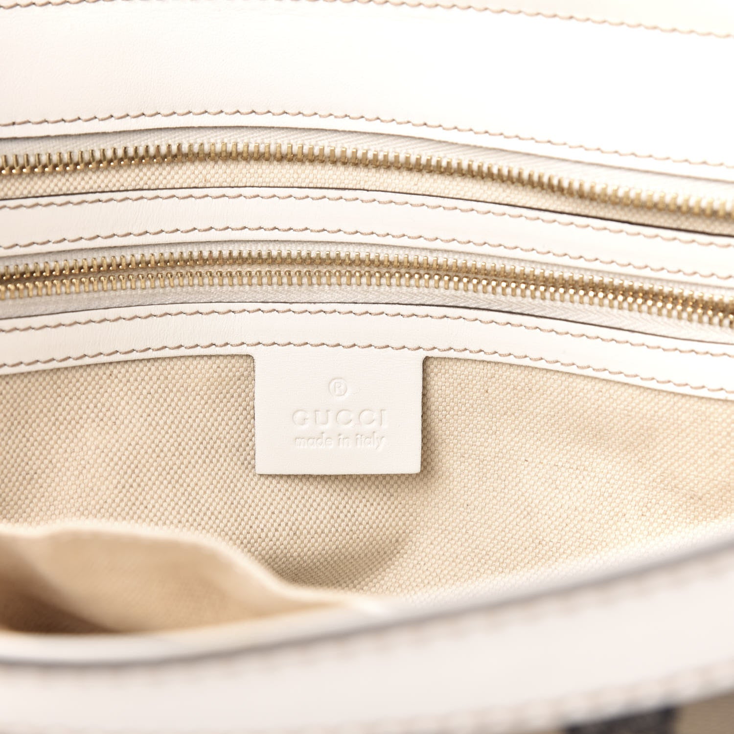 Gucci Monogram Web Medium Heritage Tote White 6 of 14