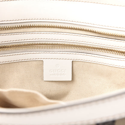 Gucci Monogram Web Medium Heritage Tote White 6 of 14