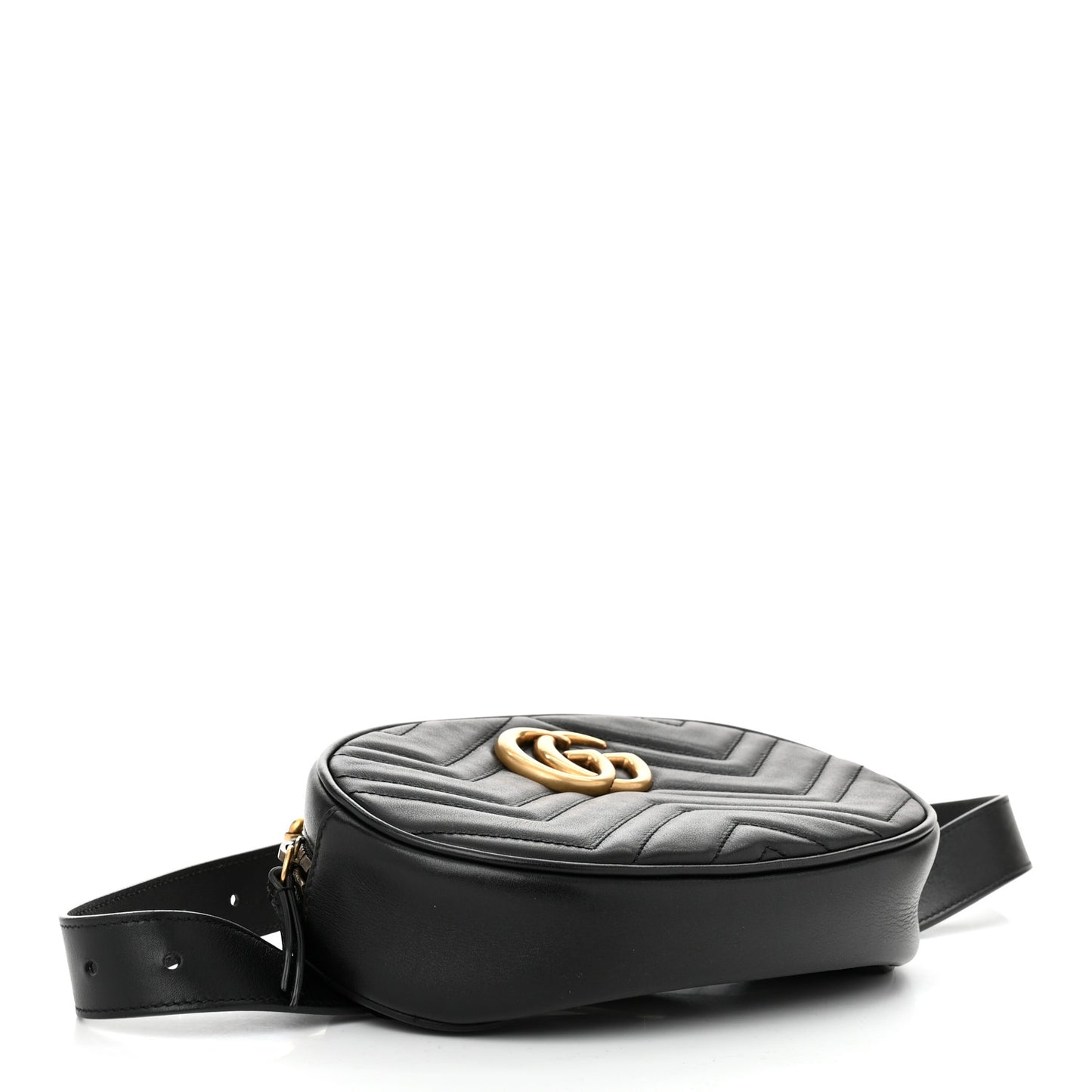 Calfskin Matelasse GG Marmont Belt Bag 85 34 Black