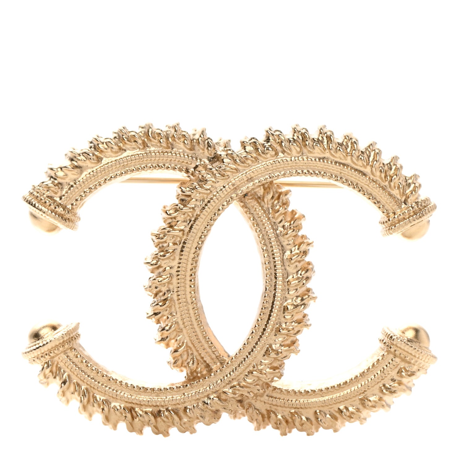 Chanel Metal CC Brooch Light Gold 1 of 5