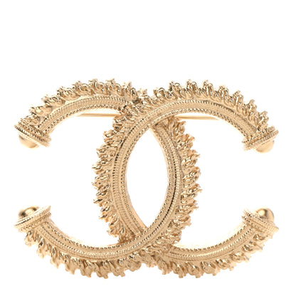 Chanel Metal CC Brooch Light Gold 1 of 5