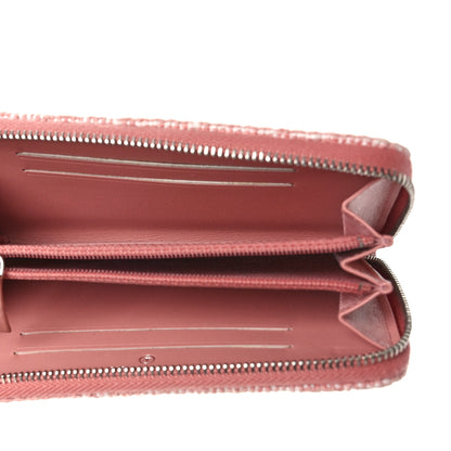 Chanel Lurex Canvas Deauville Medium Zip Around Wallet Pink 5 of 12