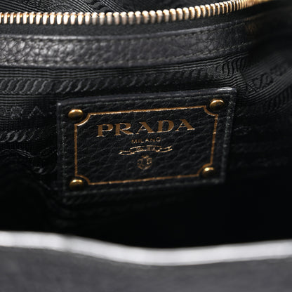 Prada Vitello Daino Tote Black 6 of 11