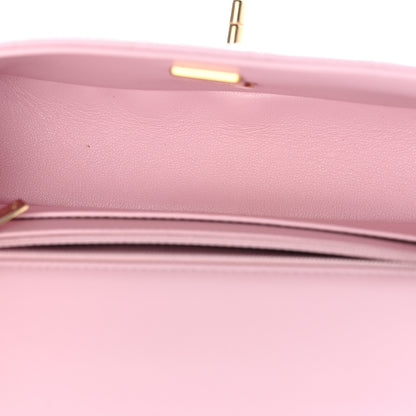 Chanel Lambskin Quilted Mini Top Handle Rectangular Flap Light Pink 5 of 11