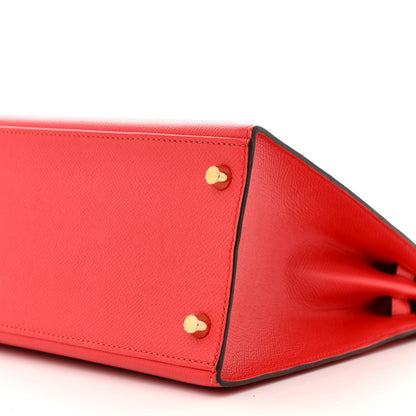 Hermes Epsom Kelly Sellier 28 Rouge Tomate 19 of 29